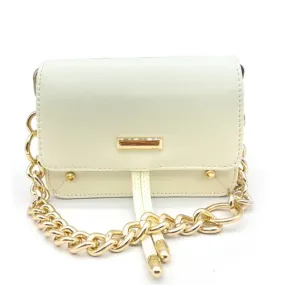 Caroline Alberta Chunky Chain Bag - Ivory