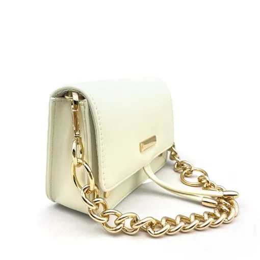 Caroline Alberta Chunky Chain Bag - Ivory