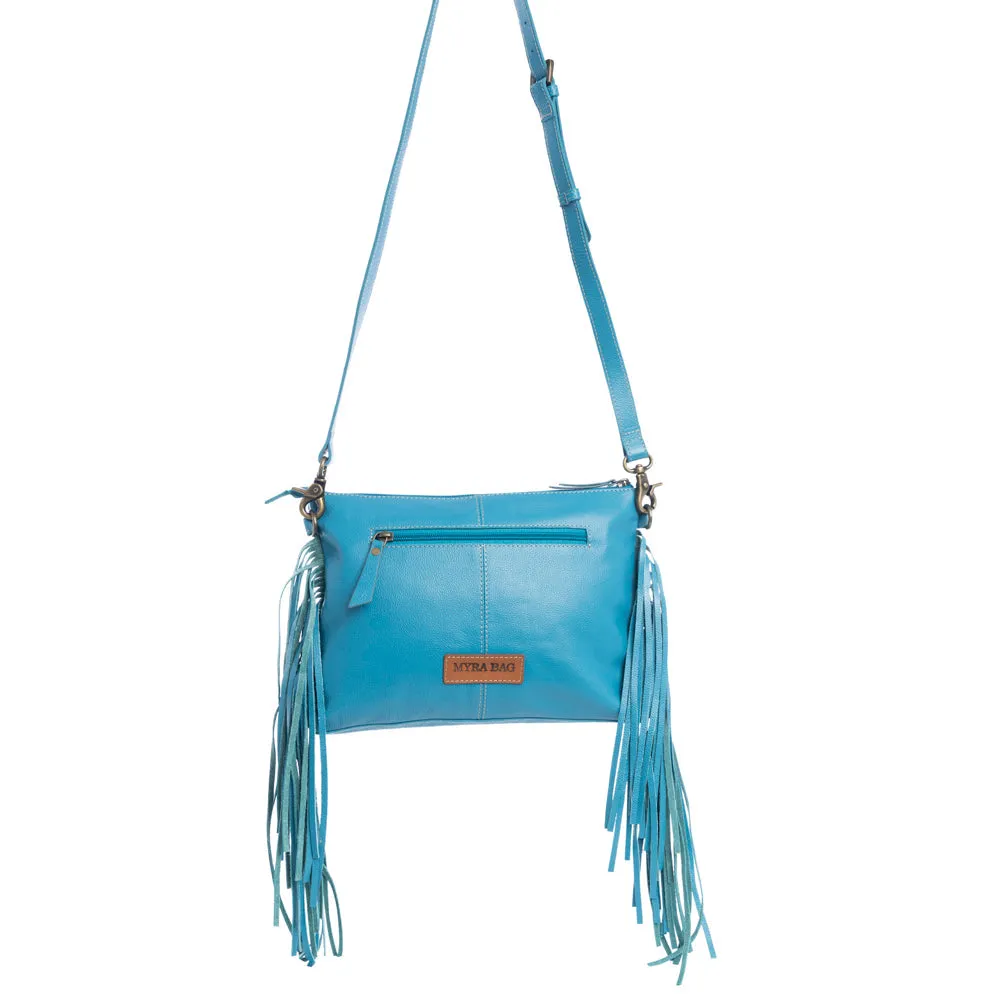 Chaparral Ridge Hand-Tooled Bag In River Blue