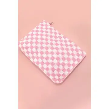 Checker Makeup Bag