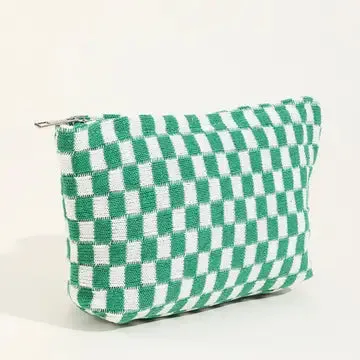 Checker Makeup Bag