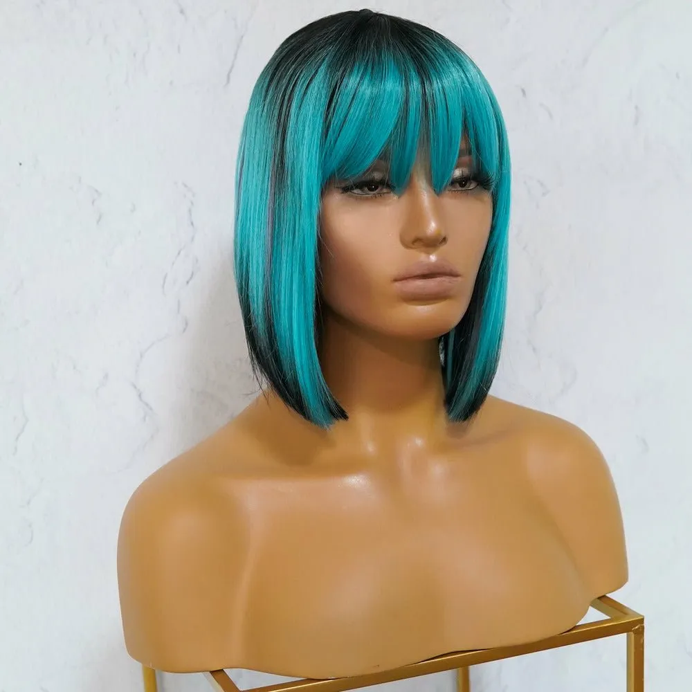 COURTNEY Galaxy Blue Fringe Wig