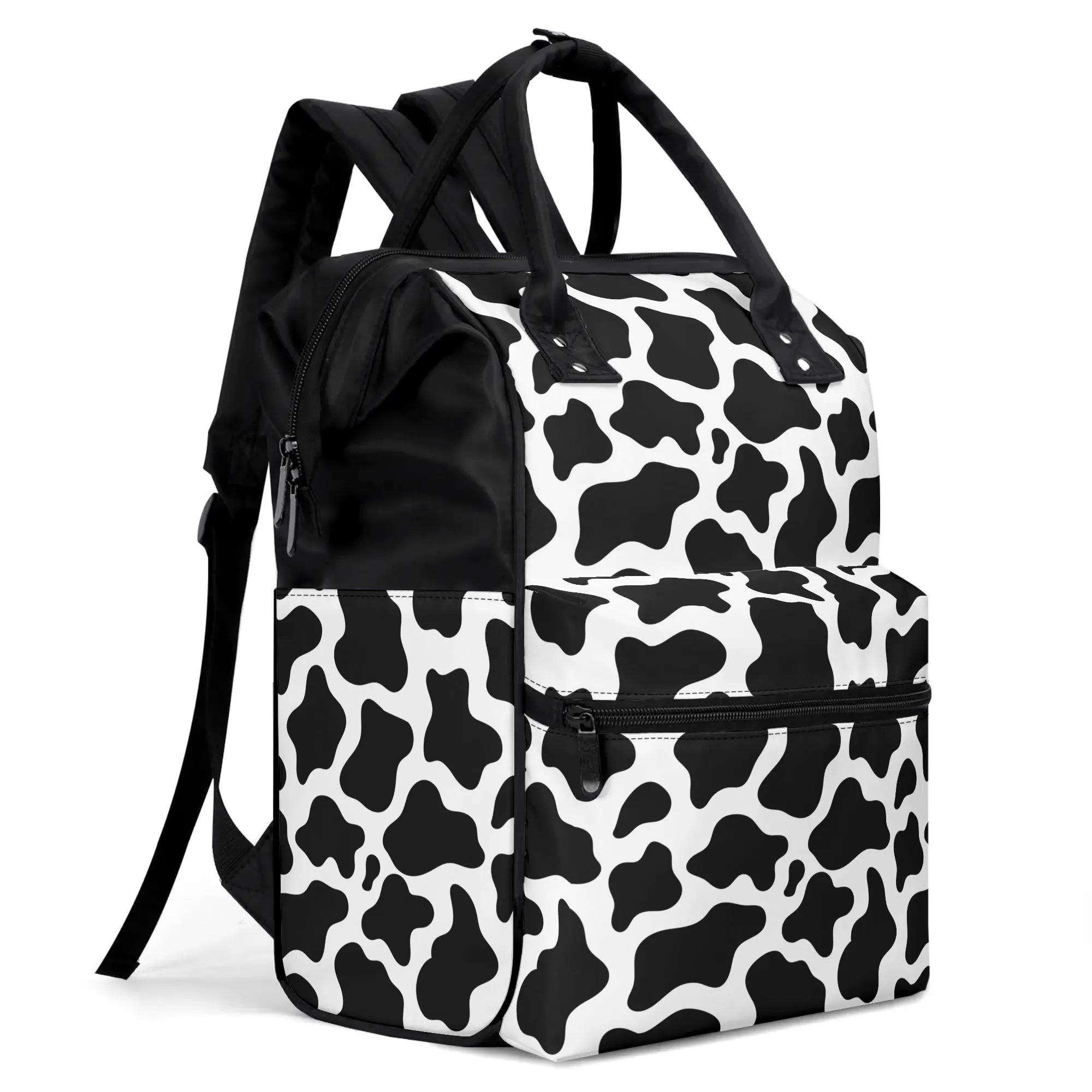 Cow Print Diaper Bag Cow Pattern Gift Cow Lover Large Capacity Diaper Bag Mummy Backpack Nursing Bag