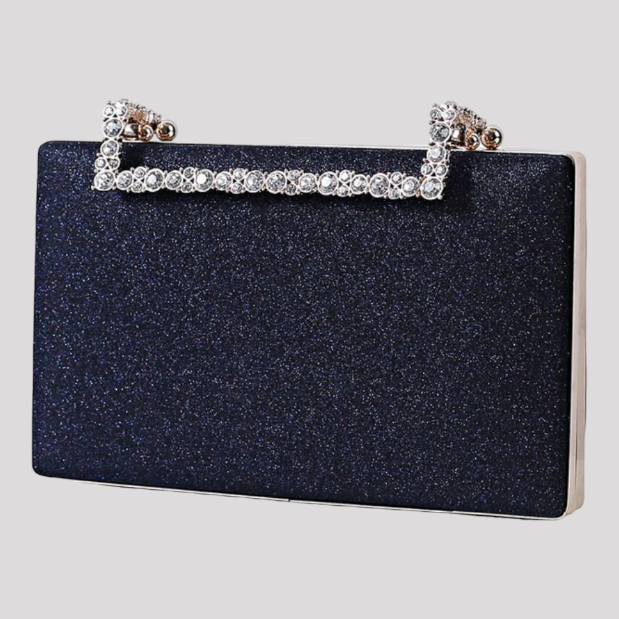 Crystal Handle Evening Clutch Bag available in 9 Colours