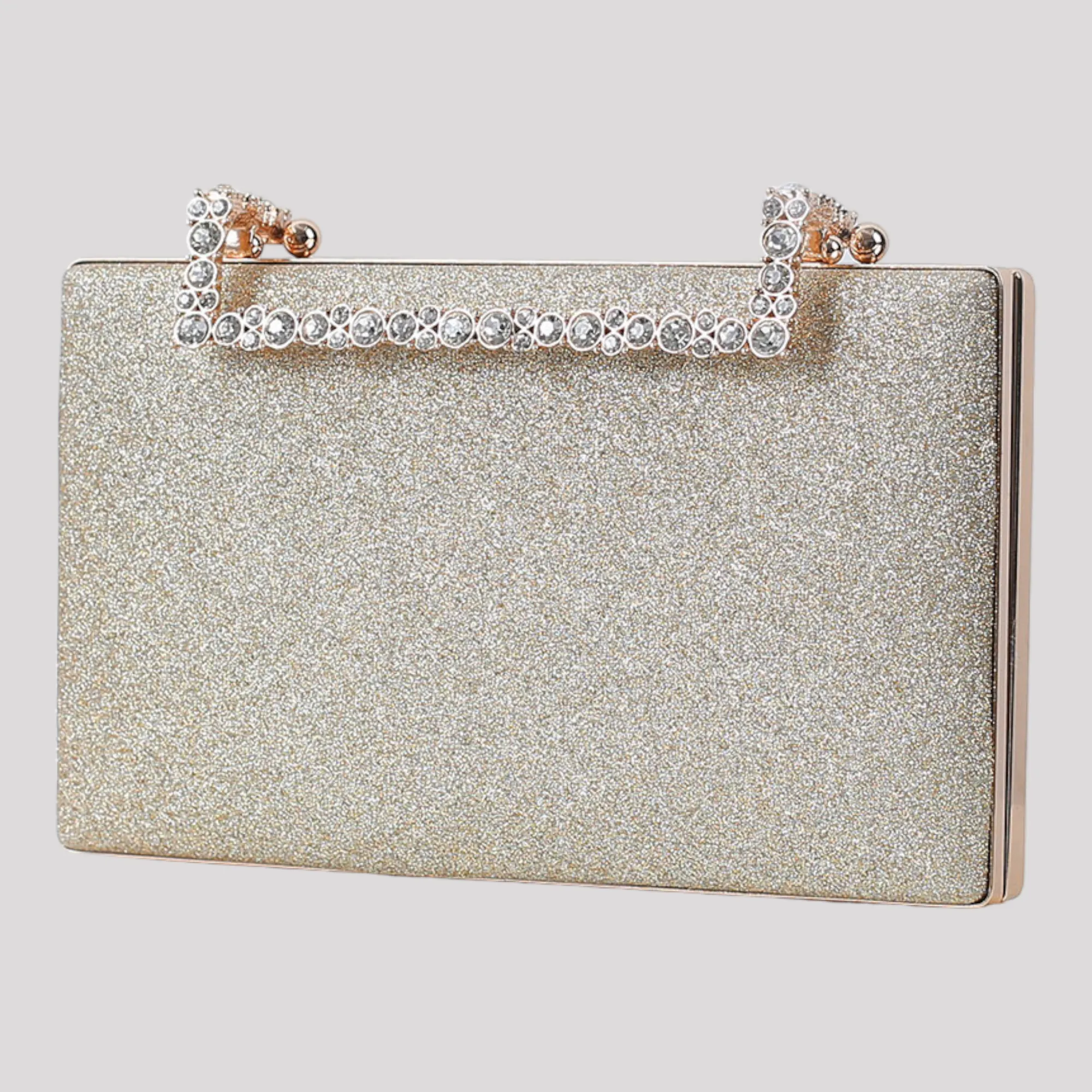 Crystal Handle Evening Clutch Bag available in 9 Colours