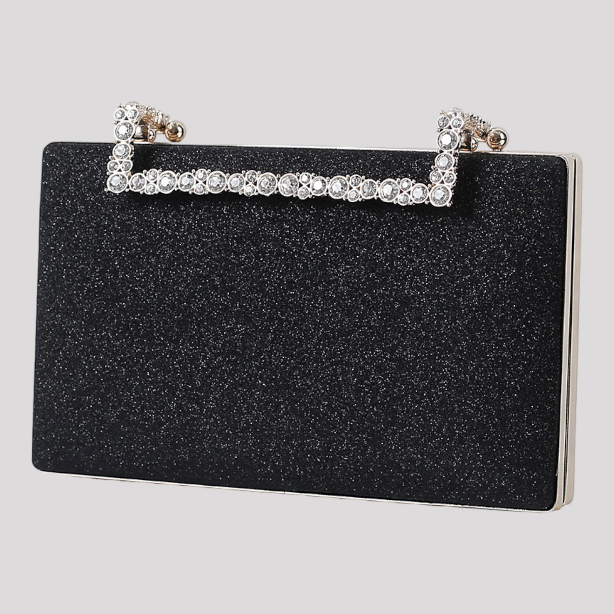 Crystal Handle Evening Clutch Bag available in 9 Colours