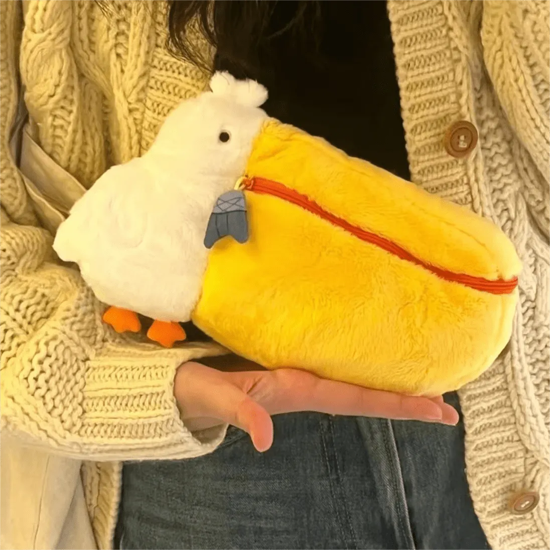 Cute Pelican Plush Travel Storage Organizer