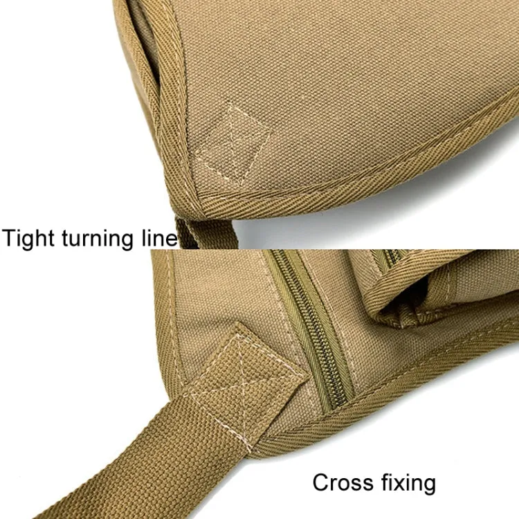 Cycling Canvas Waist Bag Outdoor Multi-Functional Leg Bag Casual Sports Waist Bag(Khaki)