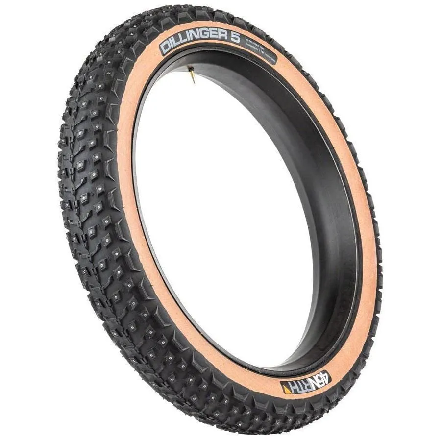 Dillinger 5 Tire - 27.5 x 4.5 Tubeless Folding Tan 60 TPI 252 Concave Carbide Aluminum Studs