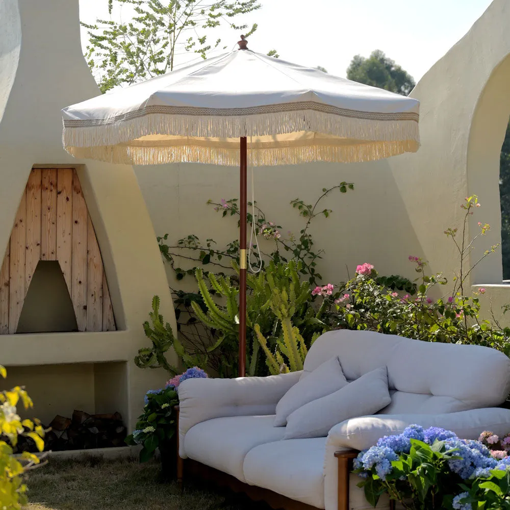 DIY 7 Foot Boho Wooden Patio Umbrella