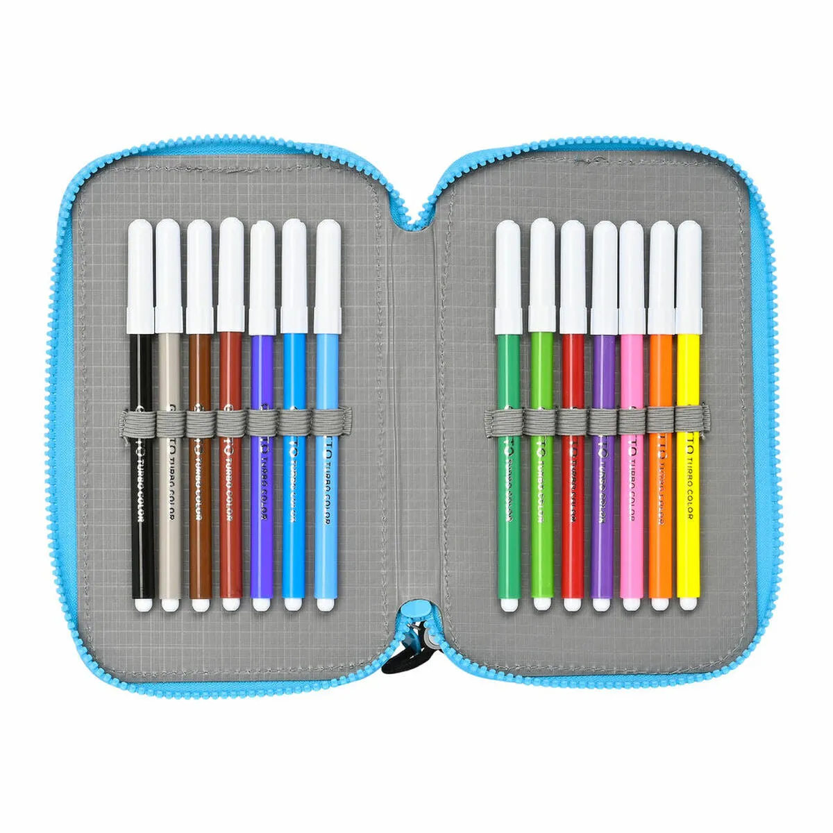 Double Pencil Case Minions Minionstatic Blue (28 Pieces)