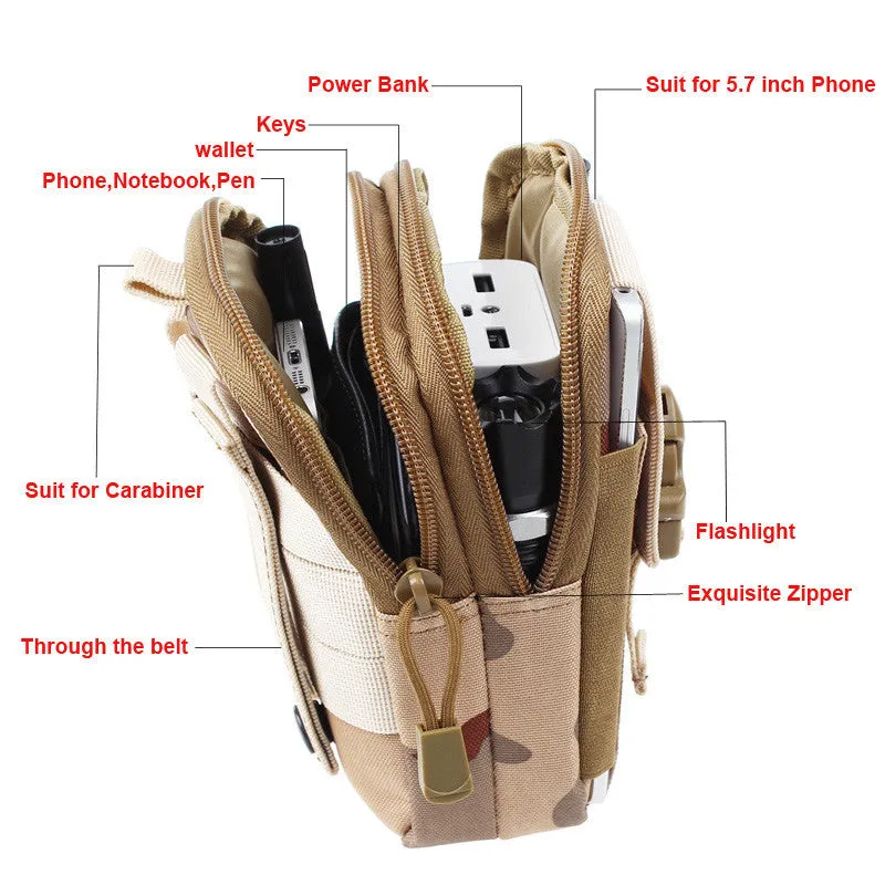 Durable Tactical Molle Oxford Waist Bag for Adventure