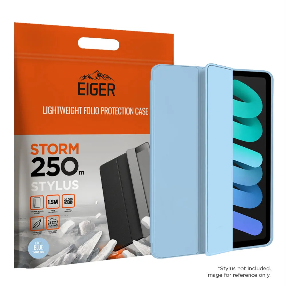 Eiger Storm 250m Stylus Case for Apple iPad Mini 7/ Mini 6 (2021) in Light Blue