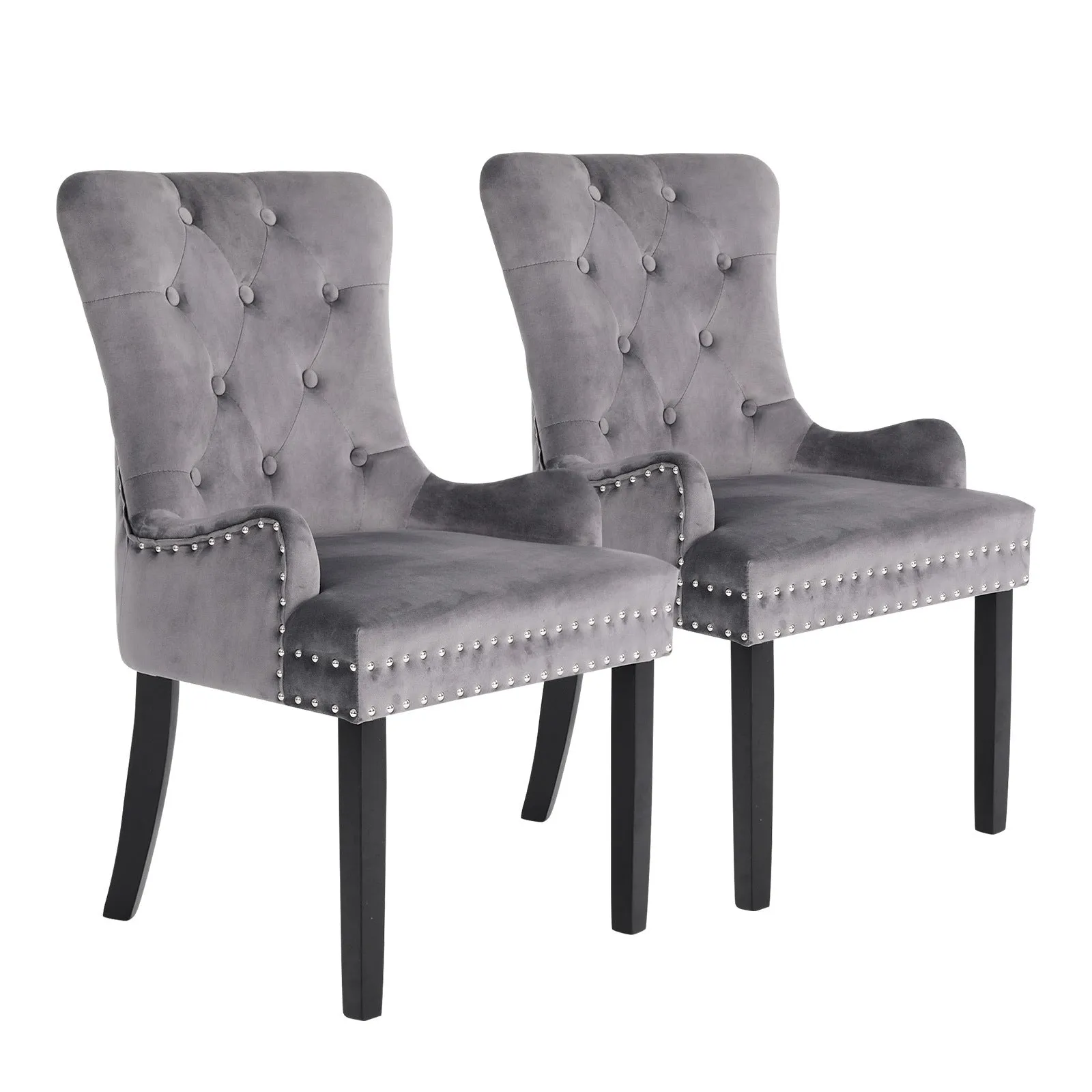 Elegant Velvet Upholstery Dining Chairs Set – La Bella