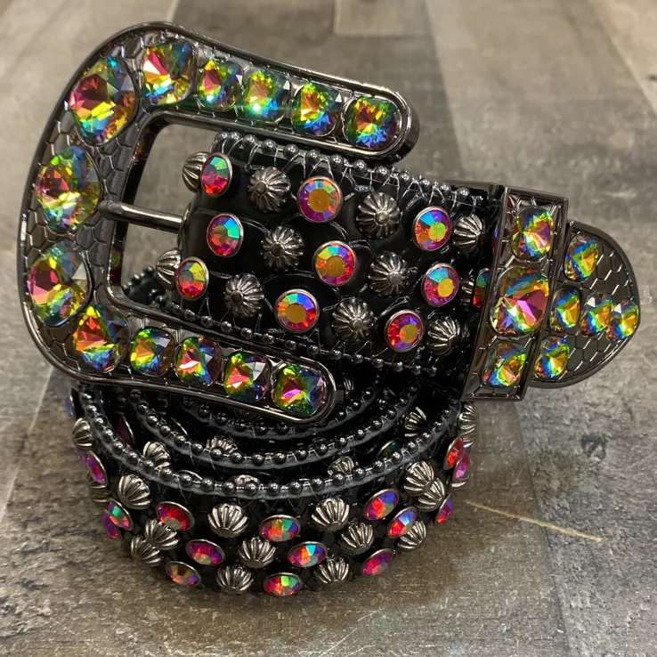 Elite- studded belt (black/multi)