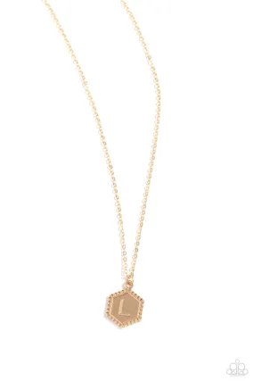 Emblematic Elegance - Gold - L Necklace