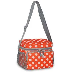 Everest Cooler Lunch Bag - Orange/White Dot