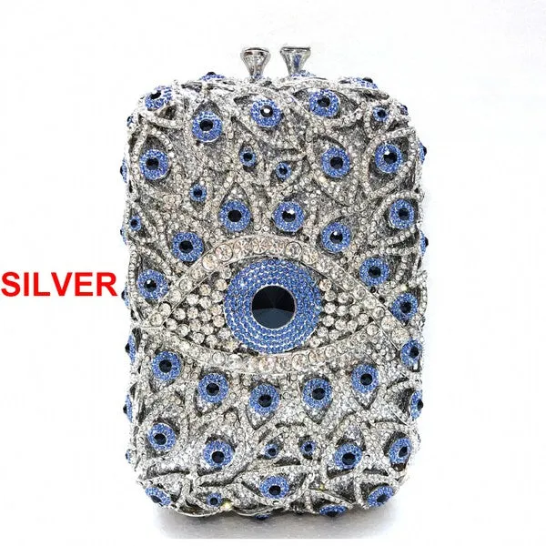 Evil Eye Rhinestone Evening Bag