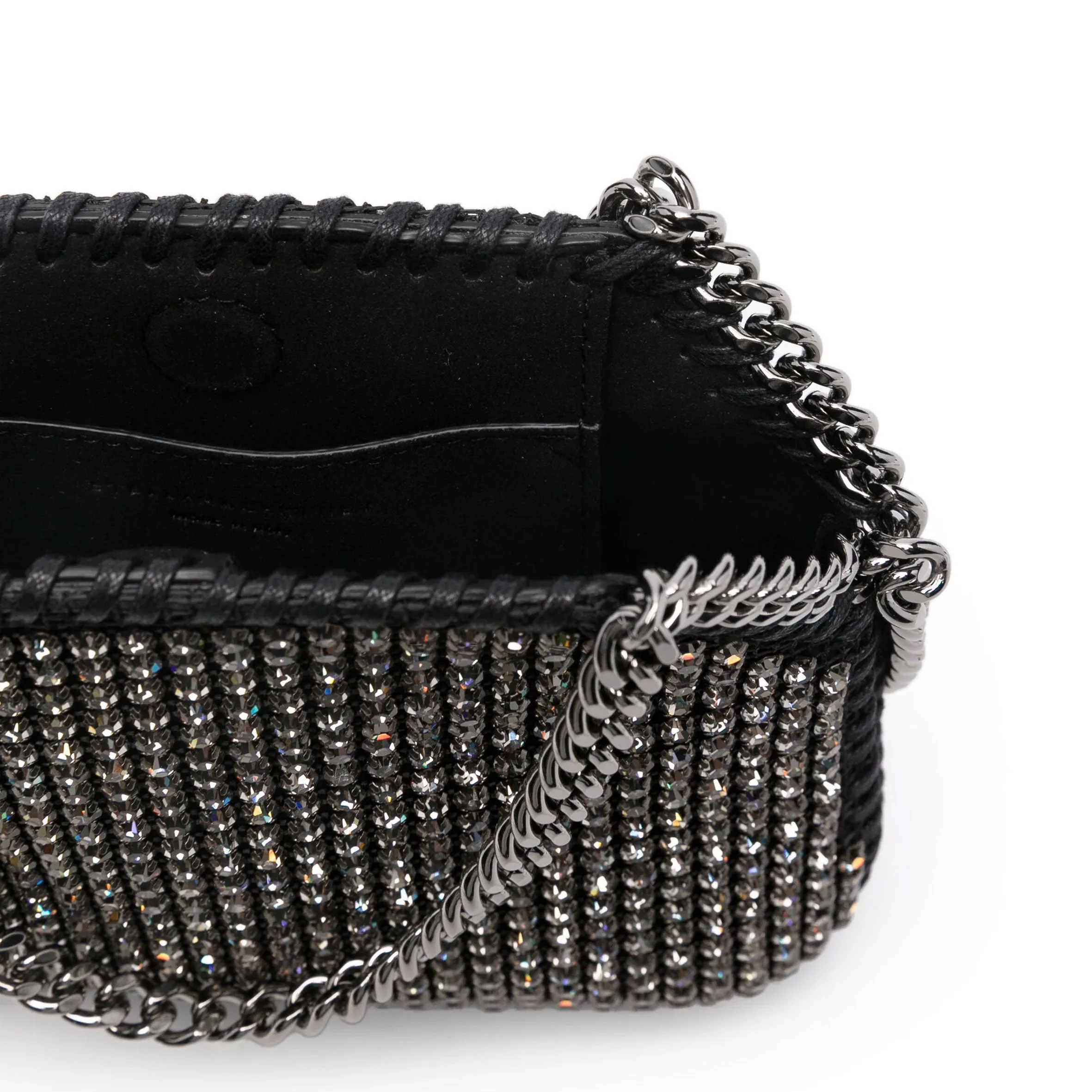 Falabella Mini Evening Crystal All Over, Black