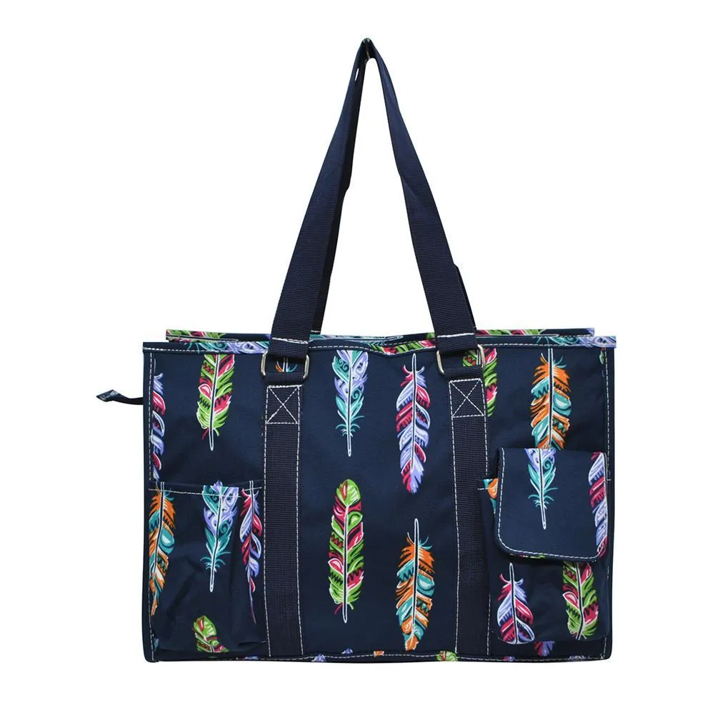 Feather NGIL Zippered Caddy Organizer Tote Bag