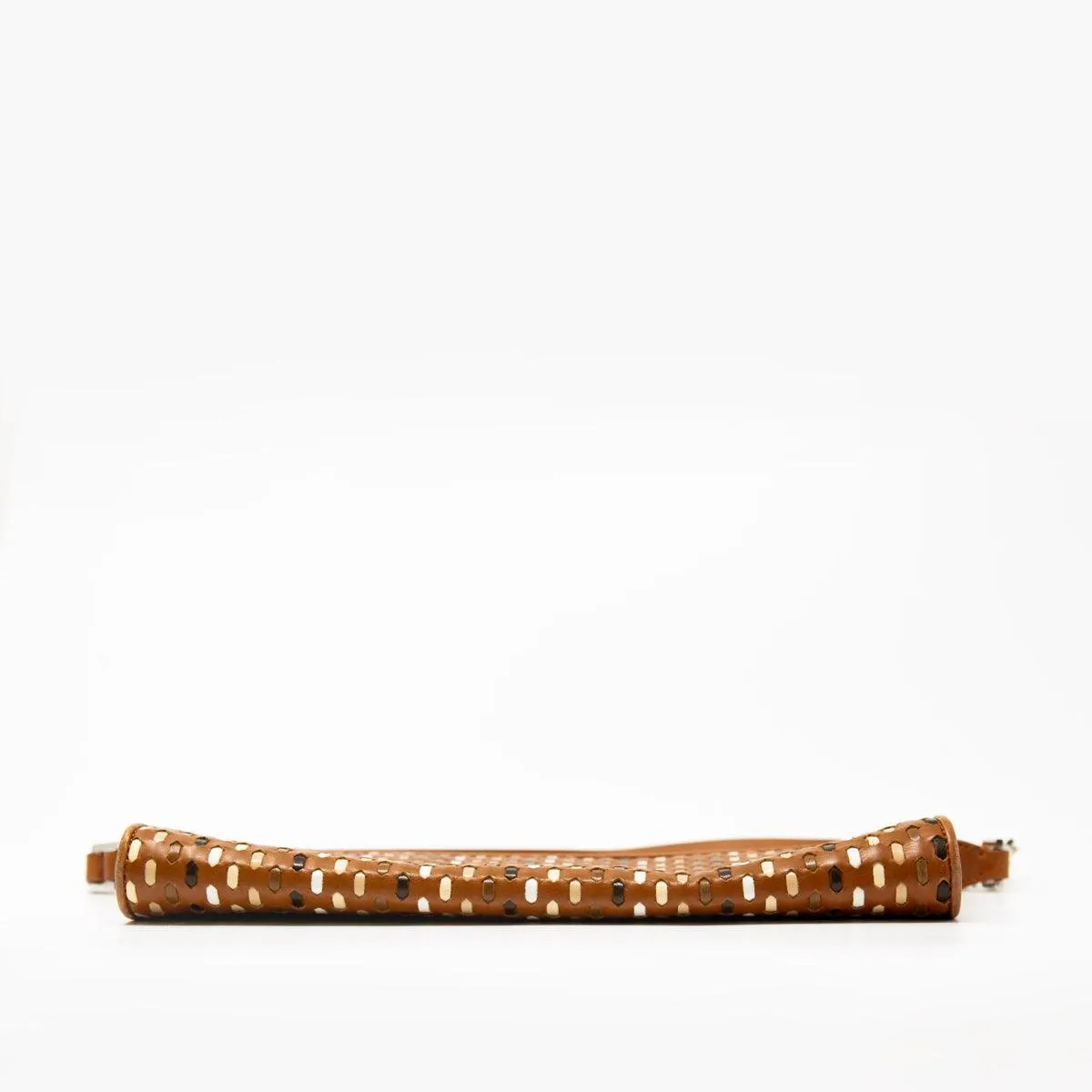 Ferragamo Brown Woven Baguette Bag