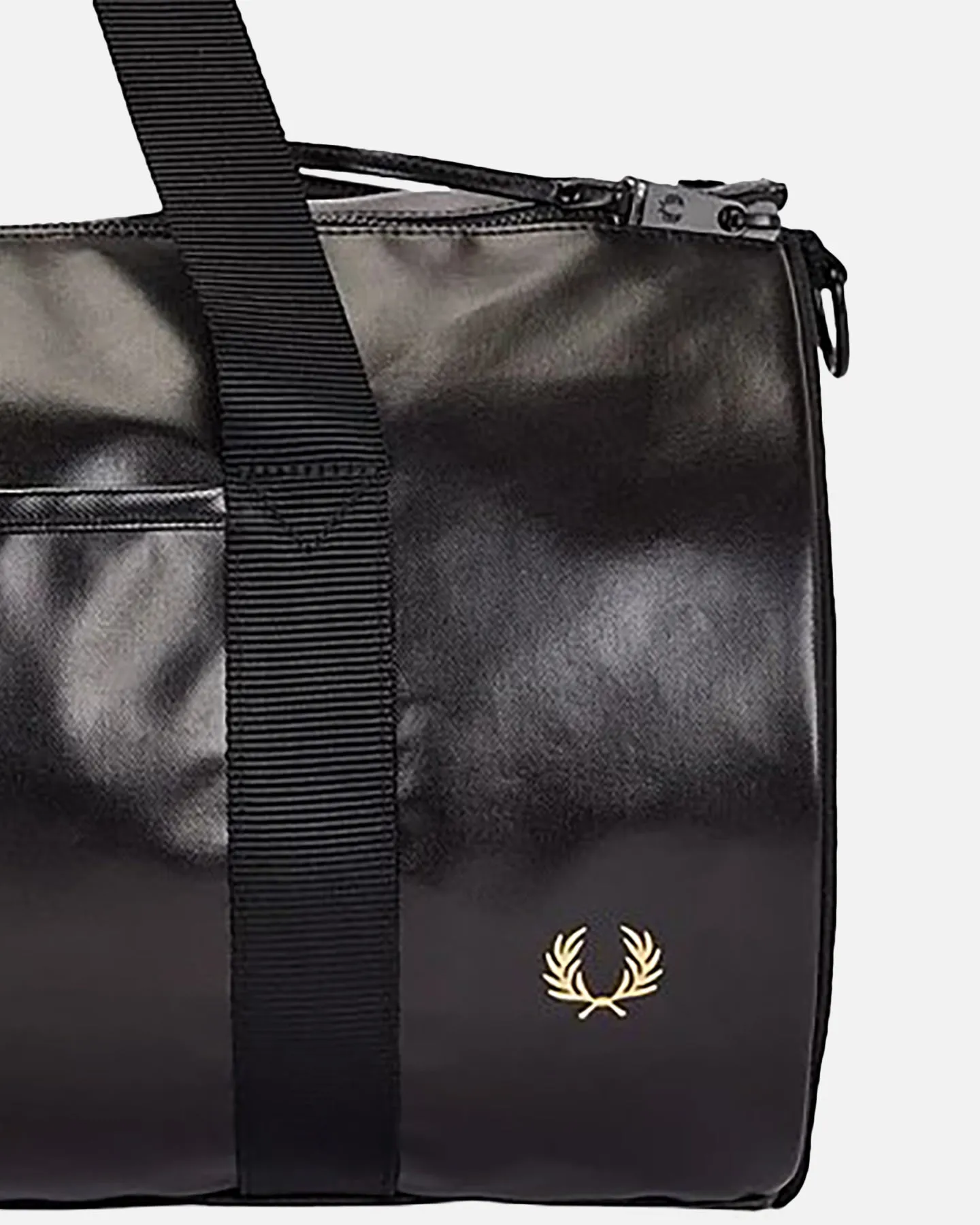 Fred Perry Tonal Classic Barrel Bag Black/Gold