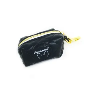 Frenchiestore Vegan Leather Poop Bag Dispenser | Black Varsity