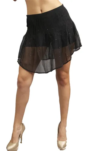 Funktional Kristi Rhinestone Skort in Black