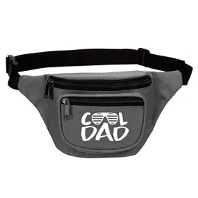 Funny Fanny Pack for Men, Dad, Hubby, Husband - Cool Dad Gray Waist Belt Bag, Phanny Pack for Travel, Gym, Running, Dog Walking, Hiking - Great Gift (Cool Dad Gray)