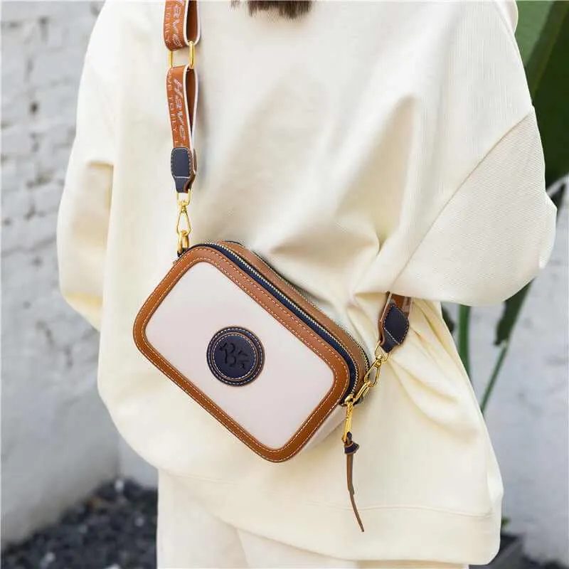 Glow Chic's Vintage Wide Shoulder Strap Crossbody Bag