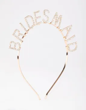 Gold Diamante Bridesmaid Headband