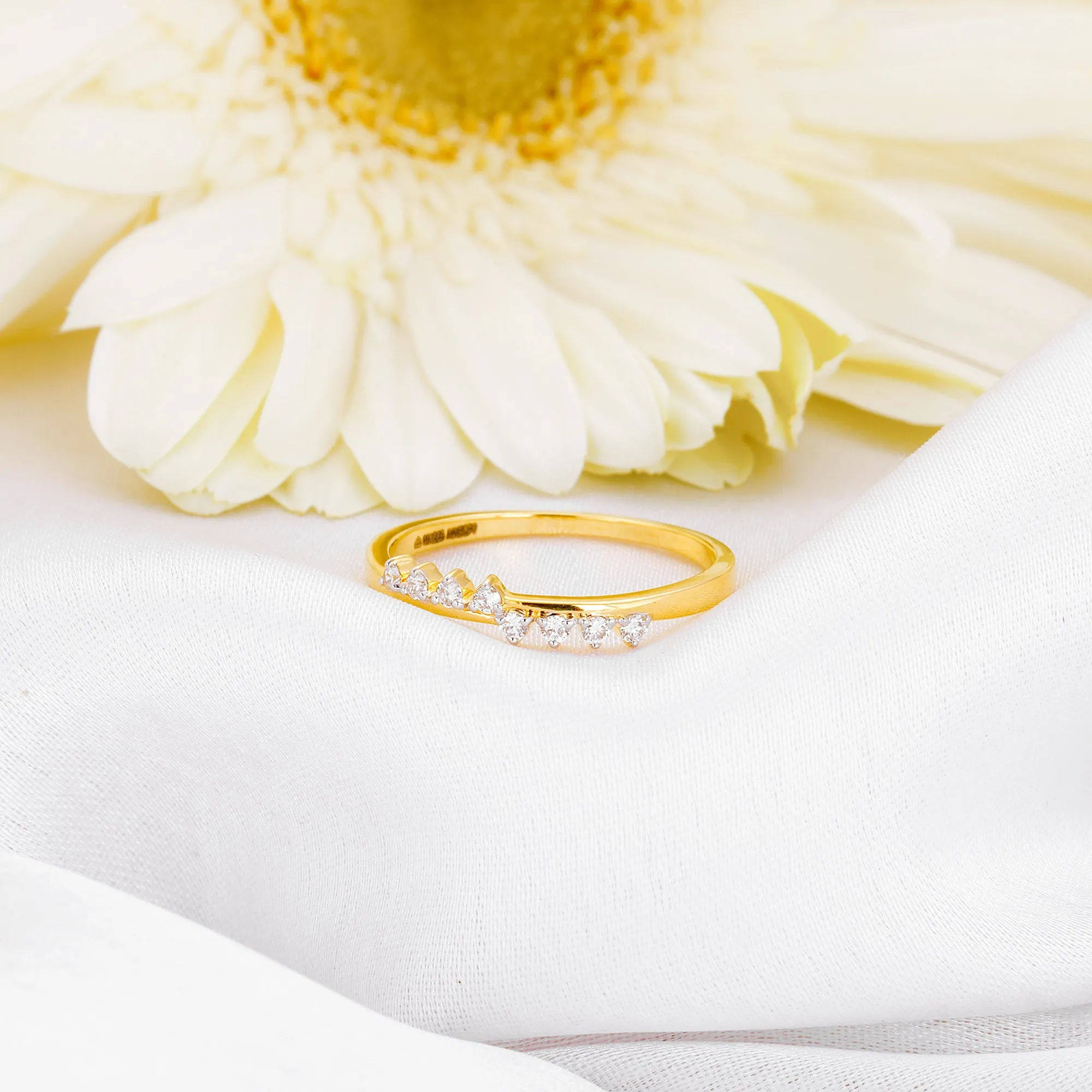 Gold Smiling Delight Diamond Ring