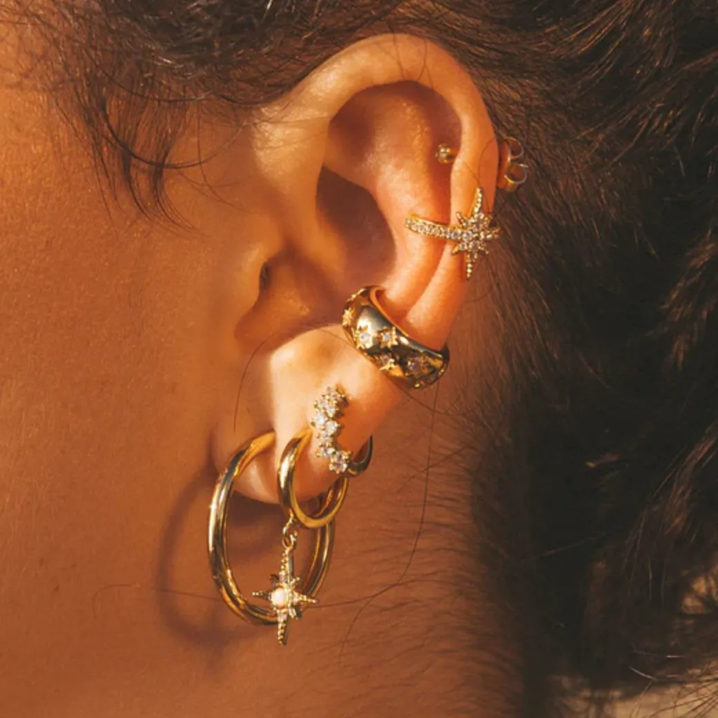 Gold Starbust Ear Cuff