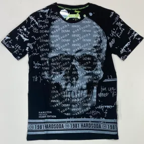 Hard Soda- studded skull ss tee