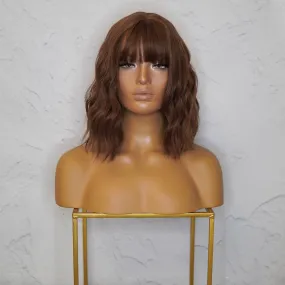 HAYLEY Medium Brown Bob Fringe Wig