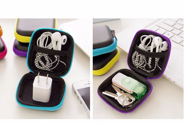 Headphone Earphone Hard Case Storage - Carrying Pouch Bag SD Card Holder (1 pc)