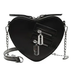 Heart Shaped Razor Blade Zip Bag