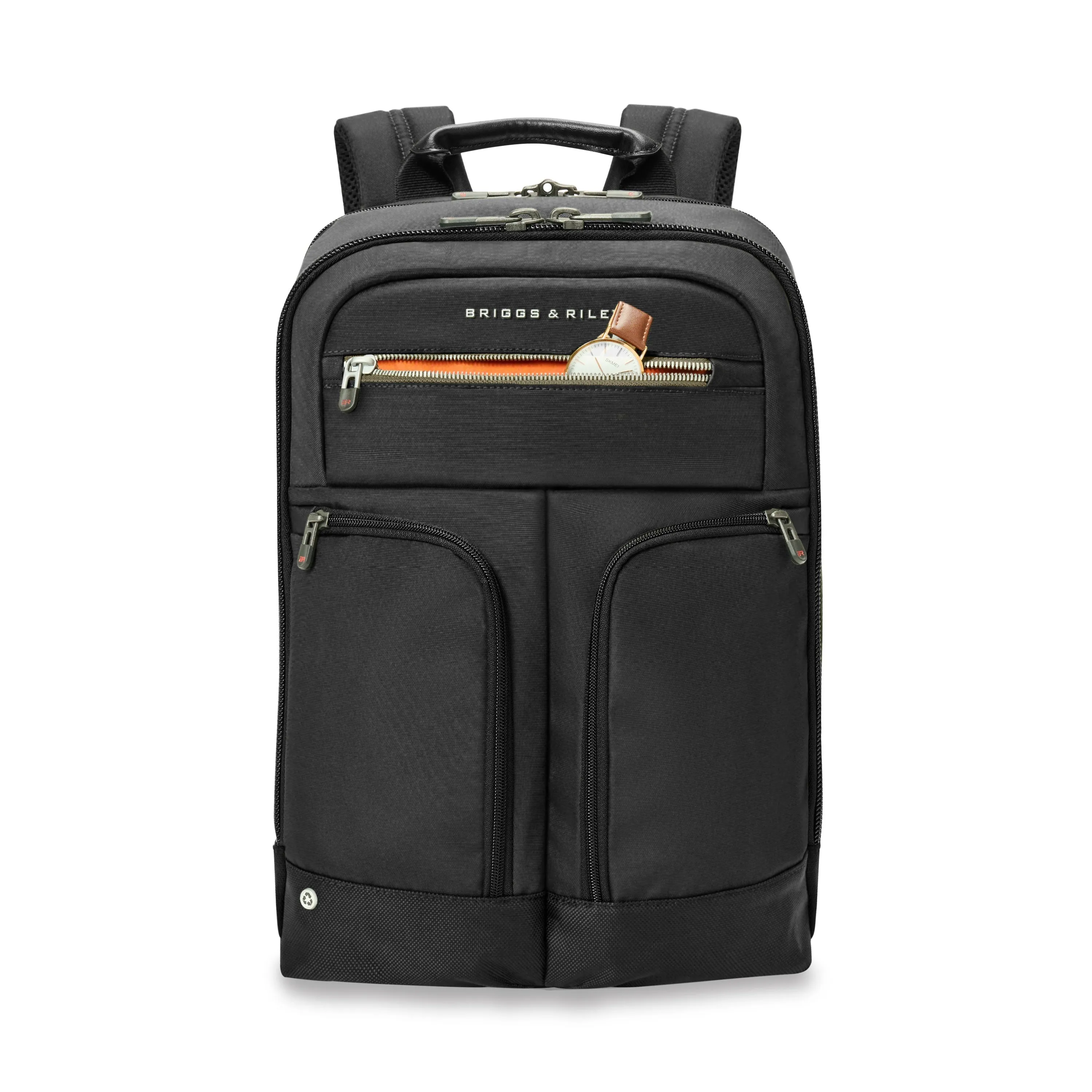 HTA Medium Slim Expandable Black Backpack