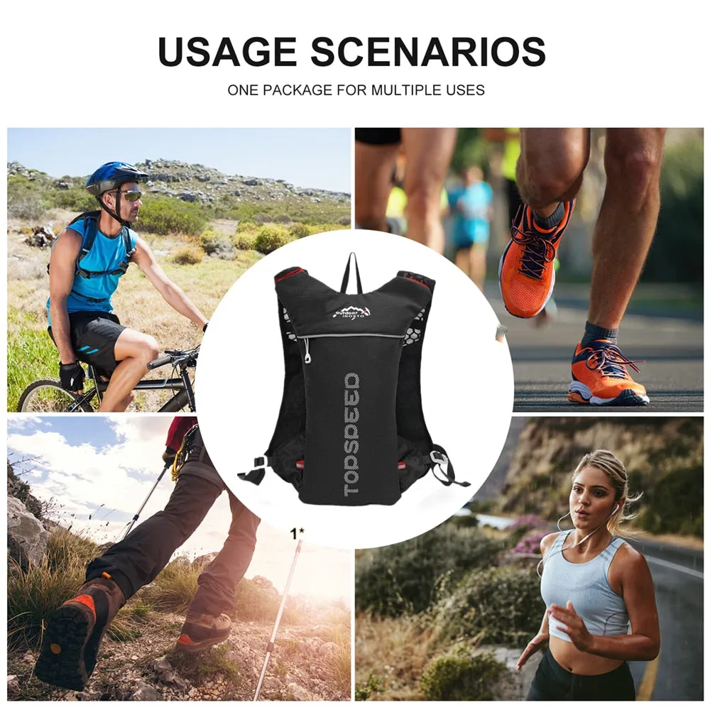 INOXTO trail running-ultra-light 5L backpack, running hydration vest, marathon, bicycle 1.5L 2L Water Bag