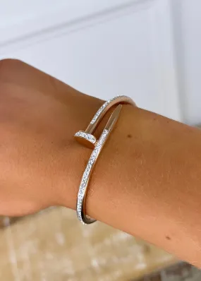 Irma Rose Gold Diamond Nail Bracelet