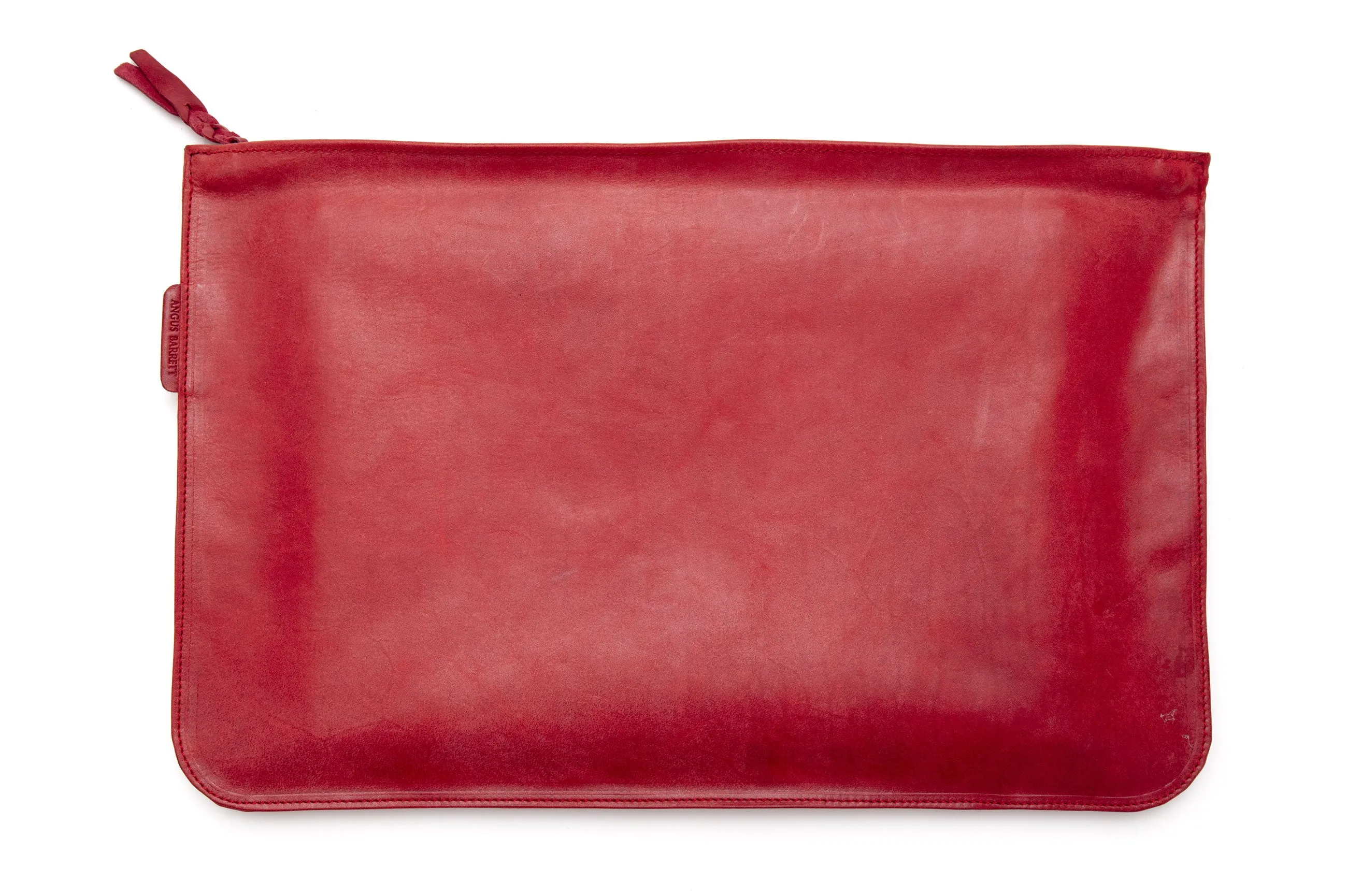 Italian Leather Document Case - Red