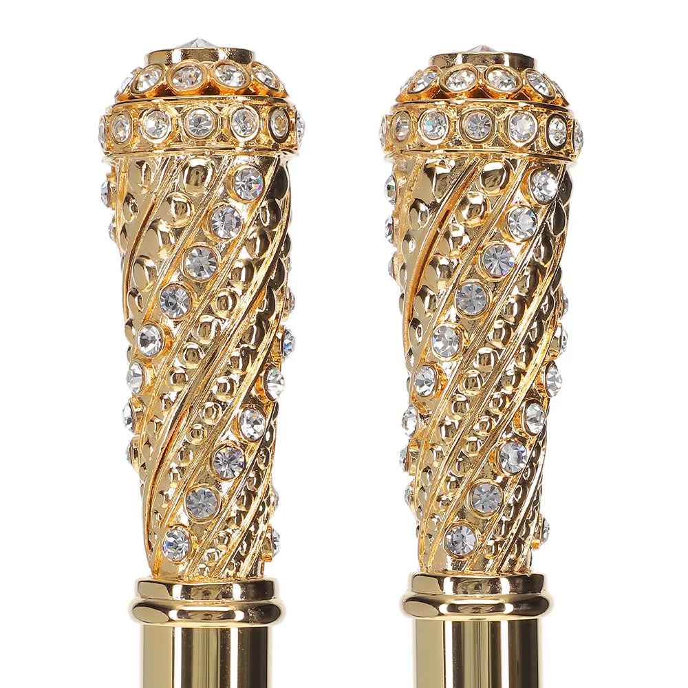 Italian Luxury: Exclusive 24K Gold & Swarovski Crystal Stick