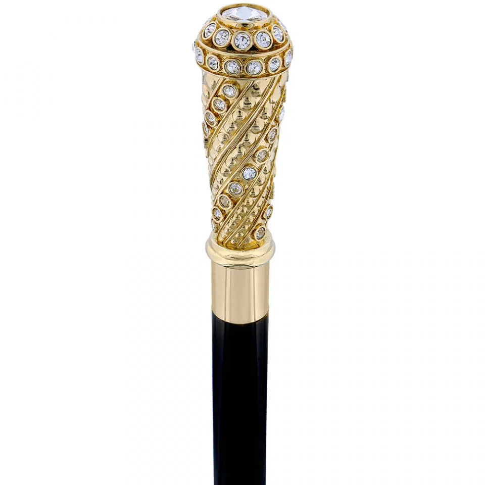 Italian Luxury: Exclusive 24K Gold & Swarovski Crystal Stick