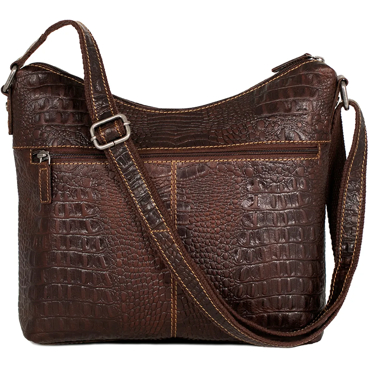 Jack Georges Hornback Croco Hobo Bag HB814