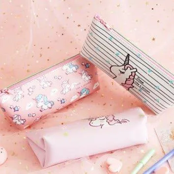 Japanese Style Sweet and Cute Unicorn Pencil Case Girly Style Pencil Case PU Pencil Case NP-020032