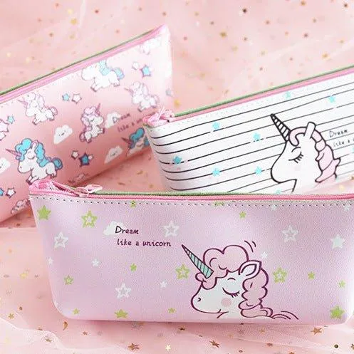 Japanese Style Sweet and Cute Unicorn Pencil Case Girly Style Pencil Case PU Pencil Case NP-020032