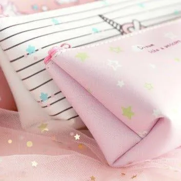 Japanese Style Sweet and Cute Unicorn Pencil Case Girly Style Pencil Case PU Pencil Case NP-020032