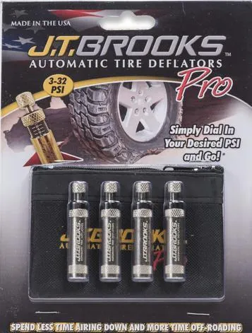 J.T. Brooks Pro Automatic Tire Deflator Set of 4