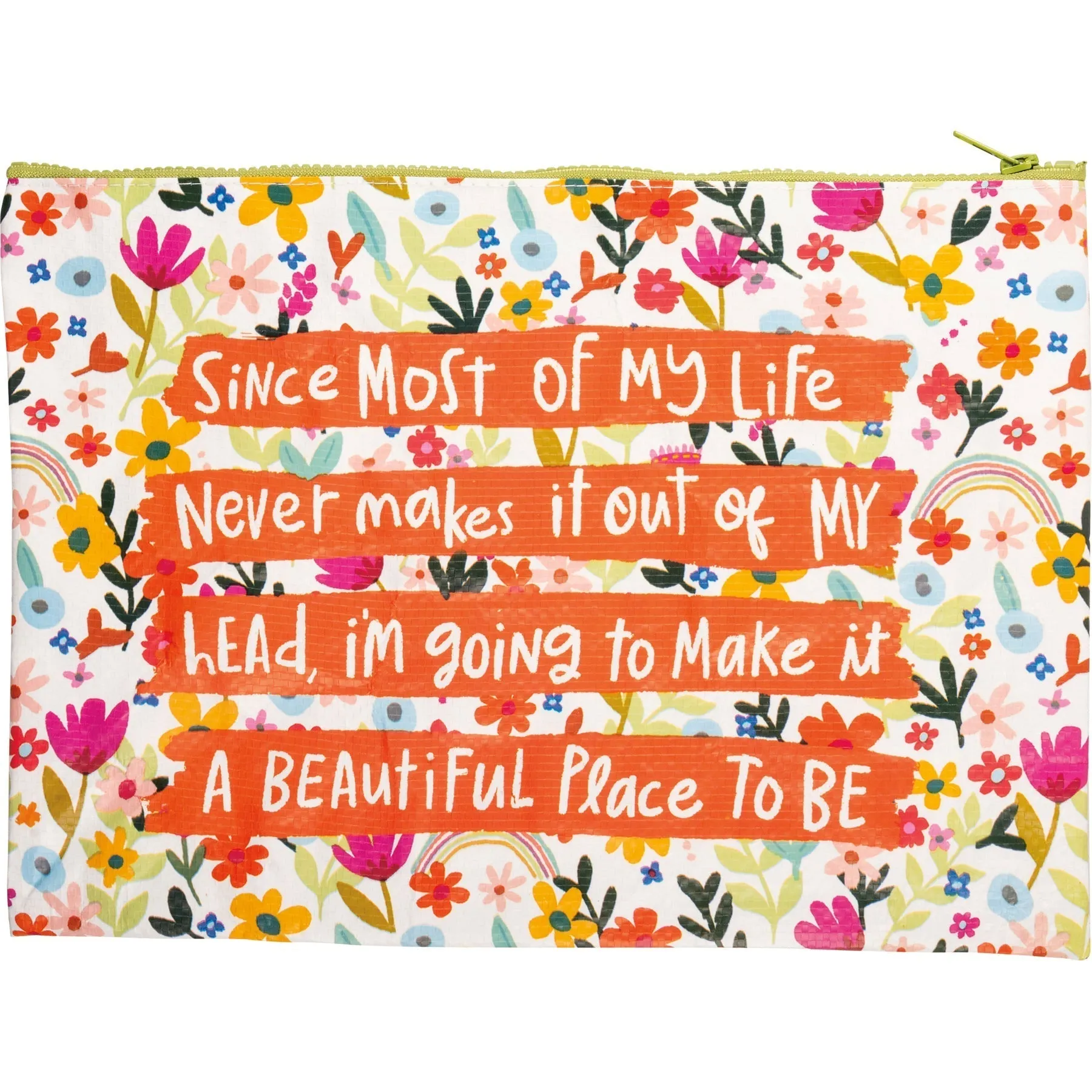 Jumbo Pouch Make It A Beautiful Place To Be Zipper Folder | 14.25" x 10"