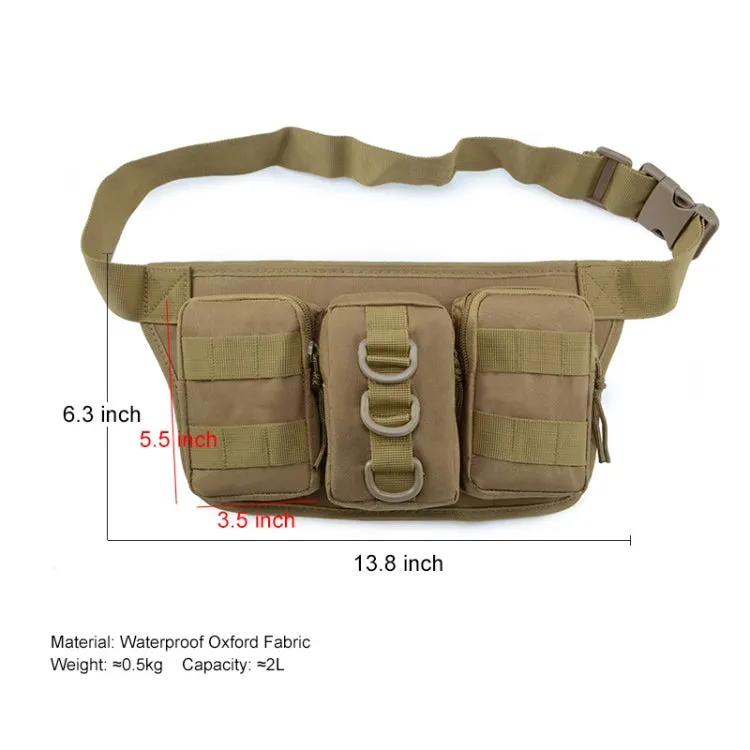 JUNSUNMAY J010 2L Waterproof Outdoor Sports Multifunction Waist Bag(Army Green)